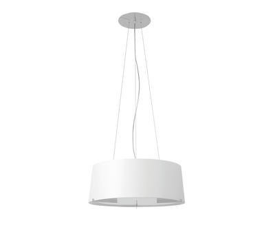 AITANA - závěsná lampa, Matný kov / bílé stínidlo, průměr 59 cm - 1