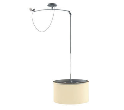 FINGER - závěsná lampa, průměr 45 cm béžové stínidlo - 1