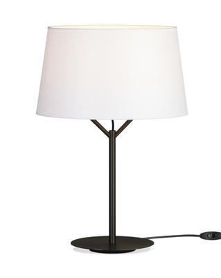 JERRY - stolní lampa, Ø 35 cm, konstrukce černá / stínidlo bílé - 1