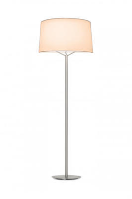 JERRY - stojací lampa, konstrukce matný nikl, stínidlo béžové