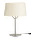 JERRY - stolní lampa, Ø 35 cm, konstrukce matný nikl / stínidlo béžové - 1/2