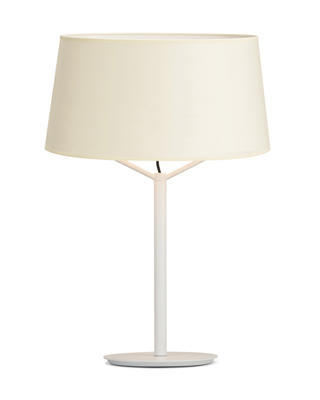 JERRY - stolní lampa, Ø 35 cm, konstrukce bílá / stínidlo béžové - 1