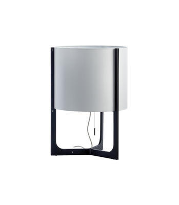 NIRVANA - stolní lampa, Ø 40 cm černá, stínidlo kovově šedé - 1