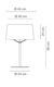 JERRY - stolní lampa, Ø 45 cm, konstrukce bílá / stínidlo béžové - 2/2