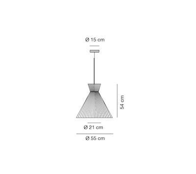 MANDARINA - závěsná lampa, průměr 55 cm perlová - 2