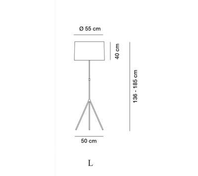 SIGNORA - stojací lampa, L (Ø 55 cm), bílá / bílá - 2